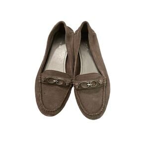 Coach "Fortunata Gray Suede Driving‎ Mocs Loafers size 7.5B MSRP $179
